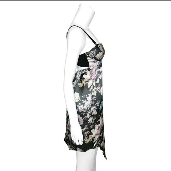 NEW PREEN by THORNTON BREGAZZI Runway Floral Silk Bustier Bra Top Dress M - Picture 6 of 8